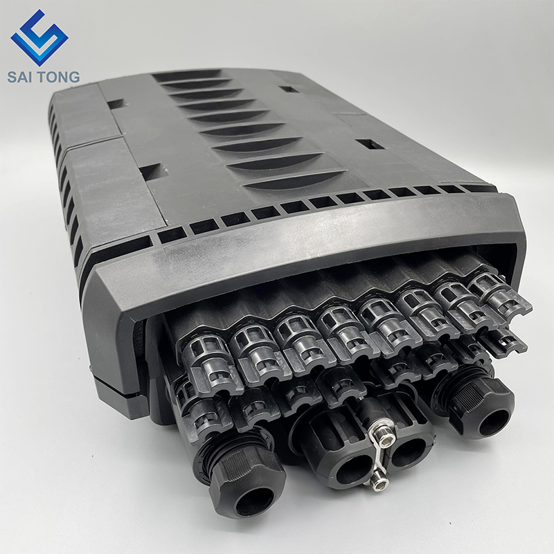 Outdoor 96 core Fiber Optic Splice Sluiting voor Drop Kabel en PLC Splitter, redelijke prijs met 1:16 LGX PLC splitter