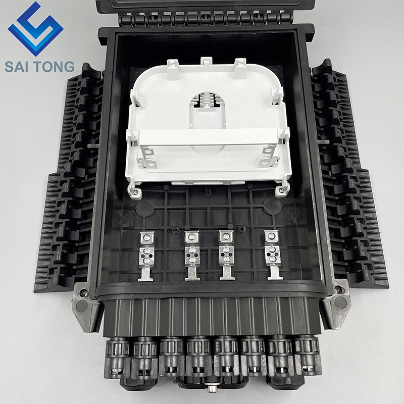 Outdoor 96 core Fiber Optic Splice Sluiting voor Drop Kabel en PLC Splitter, redelijke prijs met 1:16 LGX PLC splitter