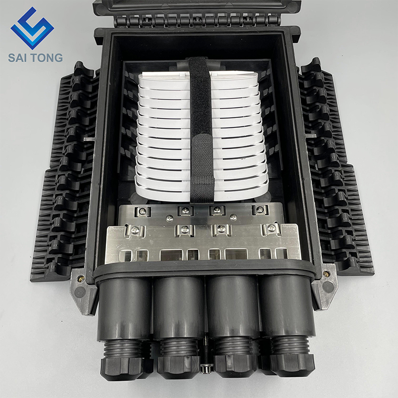 288 core Splitter Splice Sluiting 2/6 Poorten Fiber Kabel Gezamenlijke Doos Glasvezel Splice Sluiting Fiber Optische Behuizing Junction Box