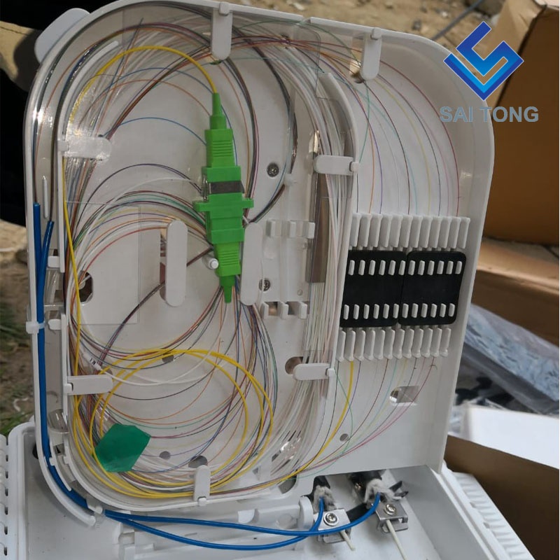 Cixi made16 cores aansluitdoos sc/upc FTTH 16 core verdeelkast Waterdichte rubberen kabelwartel Gpon onu Fiber Junction Box