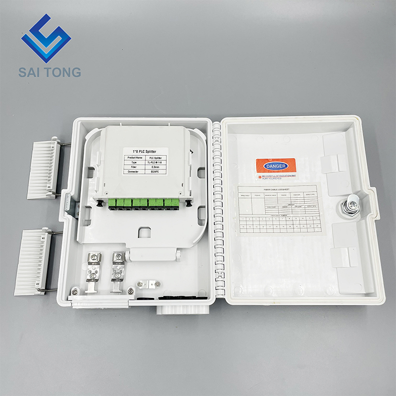 Fabriek ODB 8 cores optics glasvezel aansluitdoos ftth 8 poorten ftth splitter staal glasvezel verdeelkast hoge kwaliteit