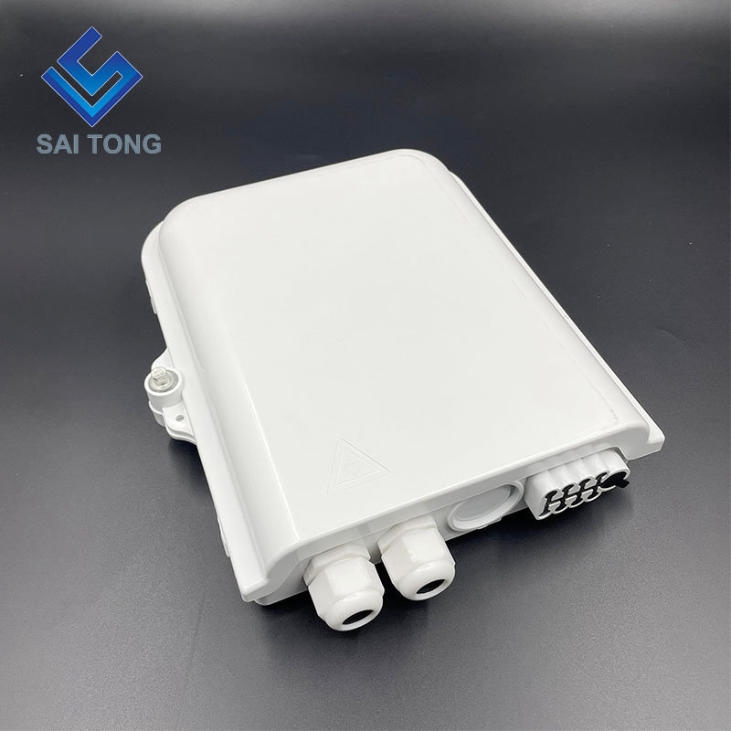 FTTH 8 Core Plastic Fiber Access Terminal Box Outdoor 8 Poorten Waterdichte Rubber Wartel Gpon onu Glasvezel Doos FDB/ATB