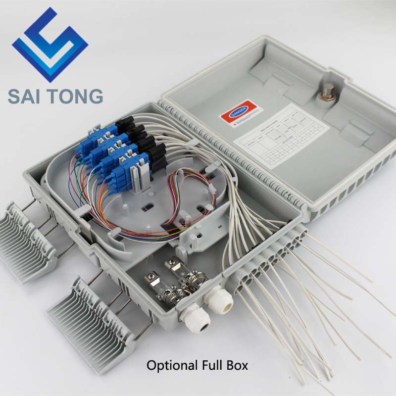 China goede kwaliteit 16 cores grijs abs verdeelkast sc upc fiber terminal box FTTH glasvezel terminal box wandmontage FOB