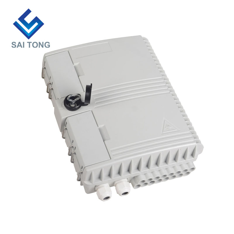 China goede kwaliteit 16 cores grijs abs verdeelkast sc upc fiber terminal box FTTH glasvezel terminal box wandmontage FOB