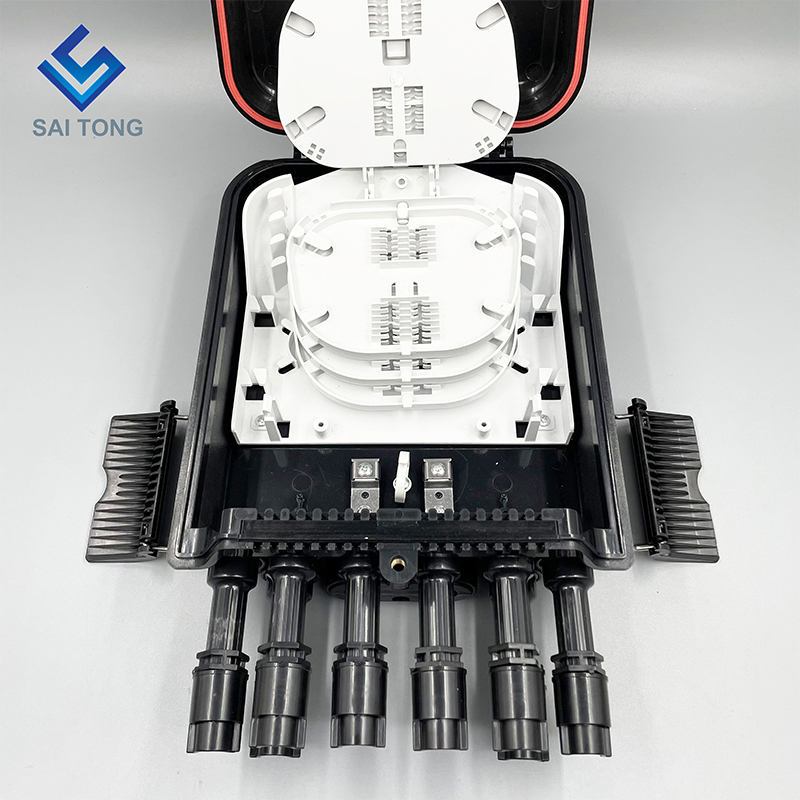 Zuid-amerika FTTH 2/8 Poort Fibra Optica Cajas Terminal Waterdichte Fiber IP68 Verdeelkast Nieuwe joint met flens huawei