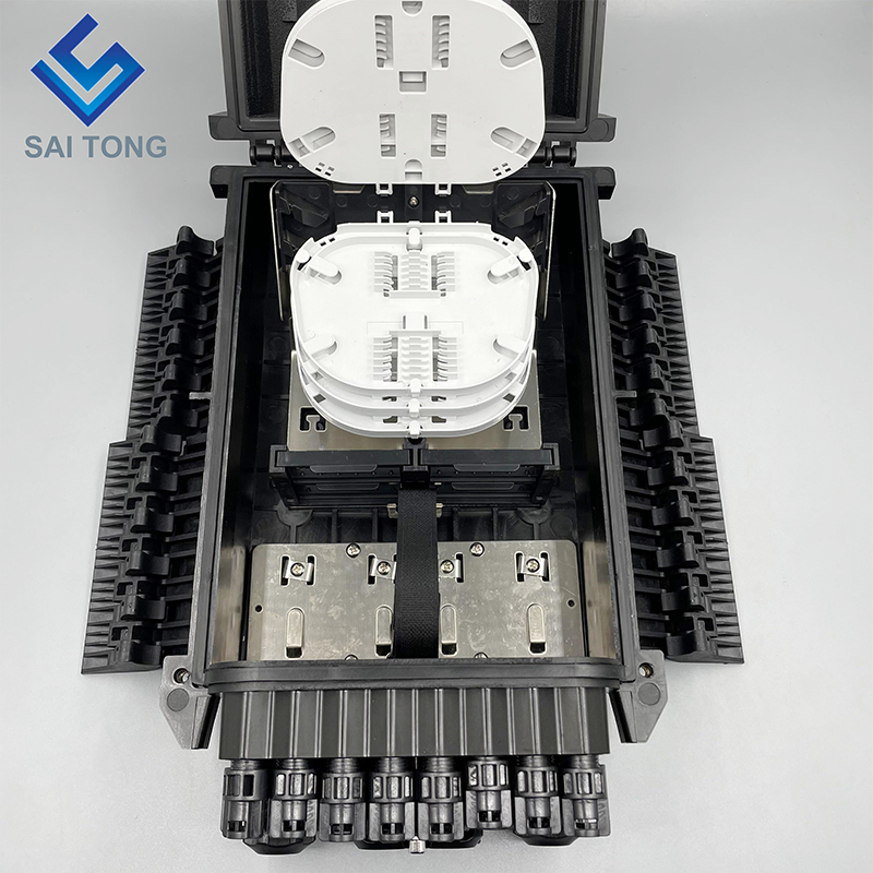 Saitong FTTH Outdoor Waterdichte IP65 16 core box distributie Glasvezel Terminal 4 in 16 out met nieuw product 1 koper