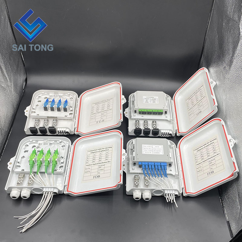 China Fabriek 48 core ftth box plc splitter 4 lade optische verdeelkast 2 in 8 poort NAP voor glasvezel apparatuur