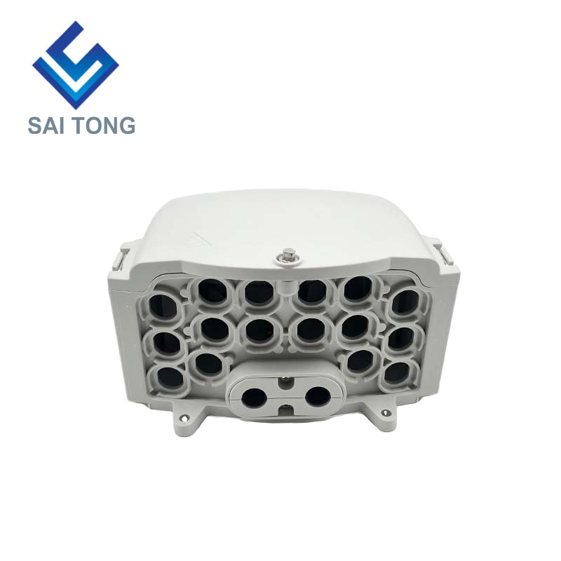 FTTH Saitong IP65 16 core glasvezel Terminal Box PC + ABS Materiaal Outdoor 16 Poorten Verdeelkasten met 2 lade