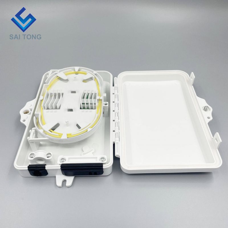 IP65 Supply 1/2 poort mini FTTH glasvezel box outdoor plastic 2 core fiber terminal box met SC LC adapter