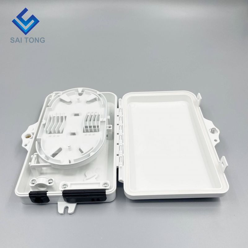 IP65 Supply 1/2 poort mini FTTH glasvezel box outdoor plastic 2 core fiber terminal box met SC LC adapter