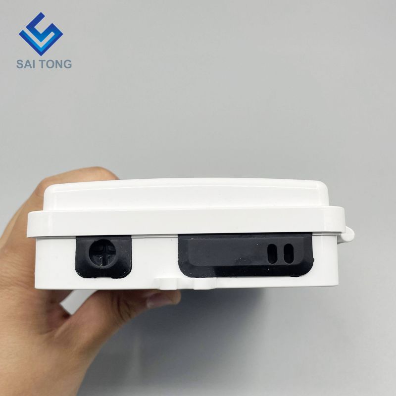 IP65 Supply 1/2 poort mini FTTH glasvezel box outdoor plastic 2 core fiber terminal box met SC LC adapter