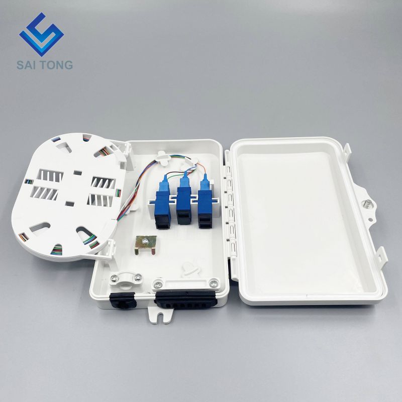 Saitong 1/6 Poorten FTTH FTTX 6 core glasvezel verdeelkast PLC ondersteuning doos ABS optische doos