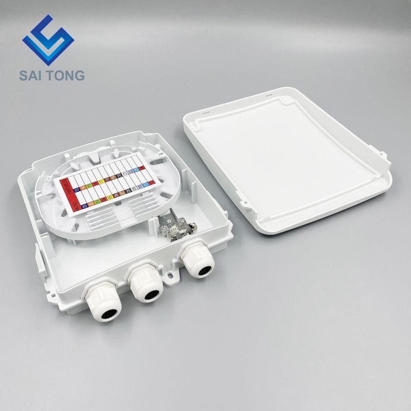 Cixi Saitong FTTH 8 Core glasvezel terminal box indoor 8 poorten fiber Box wandmontage 1 in/3 out FDB Nieuw product