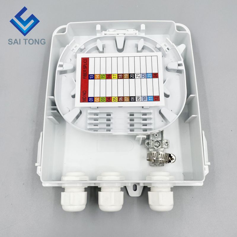 Cixi Saitong FTTH 8 Core glasvezel terminal box indoor 8 poorten fiber Box wandmontage 1 in/3 out FDB Nieuw product