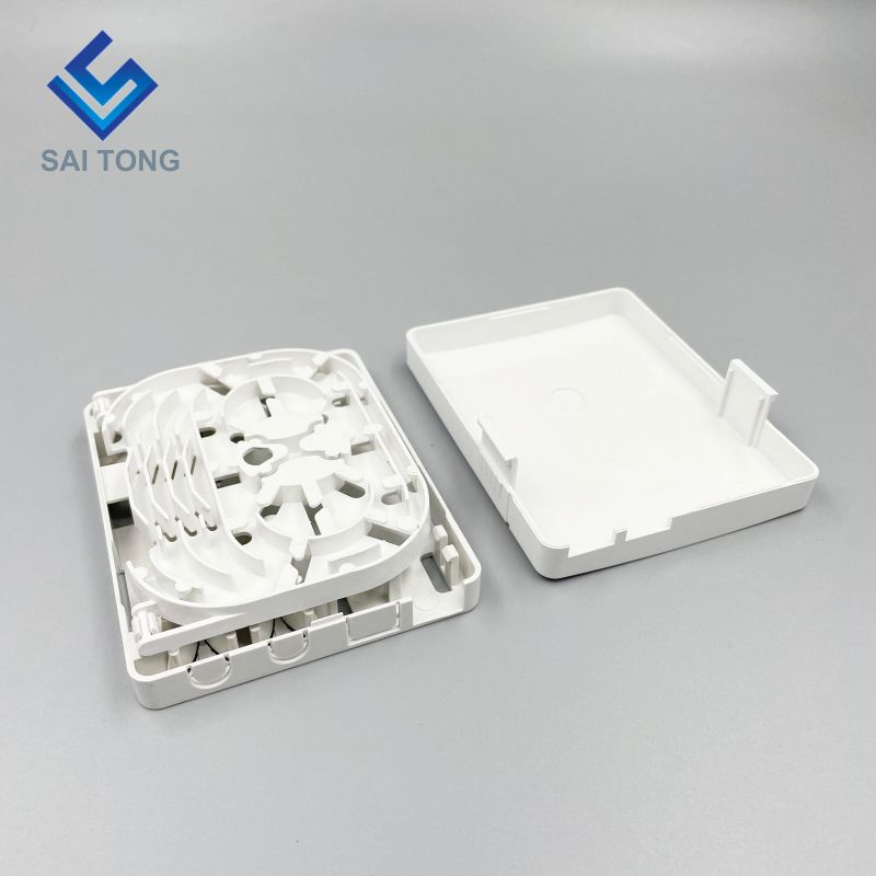 2 poorten cores wandmontage Socket Panel Box 2 port Mini FTTH faceplate panel glasvezel aansluitdoos voor Earless adapter