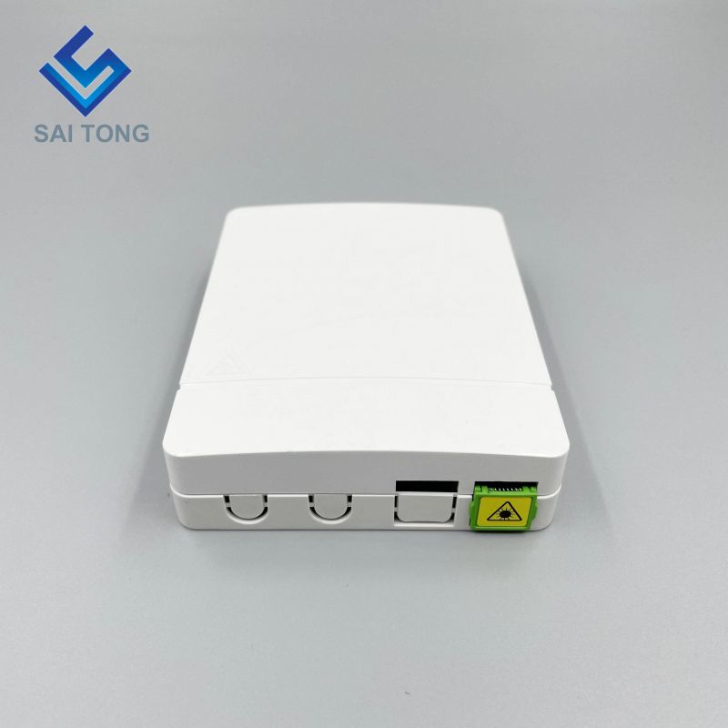 2 poorten cores wandmontage Socket Panel Box 2 port Mini FTTH faceplate panel glasvezel aansluitdoos voor Earless adapter