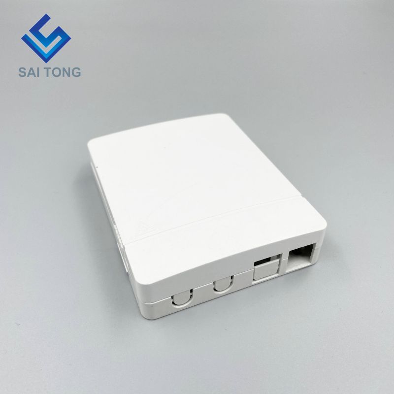 2 poorten cores wandmontage Socket Panel Box 2 port Mini FTTH faceplate panel glasvezel aansluitdoos voor Earless adapter