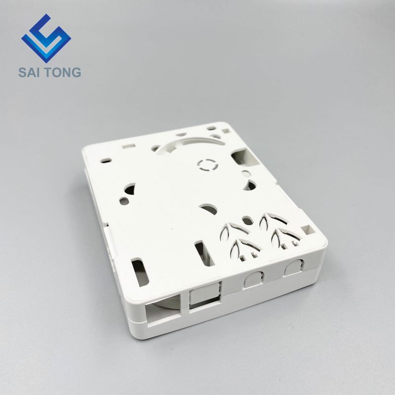 2 poorten cores wandmontage Socket Panel Box 2 port Mini FTTH faceplate panel glasvezel aansluitdoos voor Earless adapter