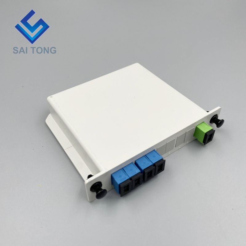 1:4 SC/UPC Rack Mount Plc Splitter ABS Doos SC UPC Connectors Cassette Type 1X4 Glasvezel Splitter