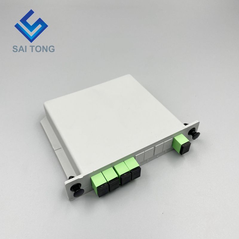 1:4 SC/APC Rack Mount Plc Splitter ABS Doos SC UPC Connectors Cassette Type 1X4 Glasvezel Splitter