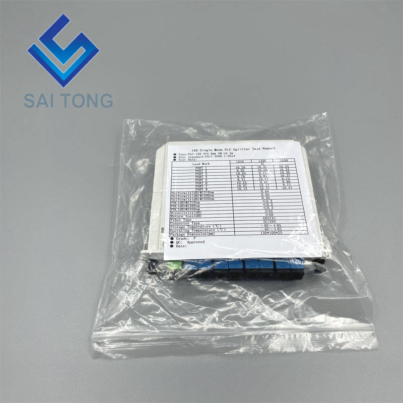 SC/UPC 1x8 Glasvezel PLC Splitter Mini buis Type Splitter Plc Splitter waterdichte SC UPC LGX box cassette type