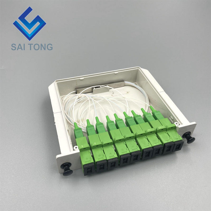 SC/APC 1x8 Glasvezel PLC Splitter Mini buis Type Splitter Plc Splitter waterdichte SC UPC LGX box cassette type