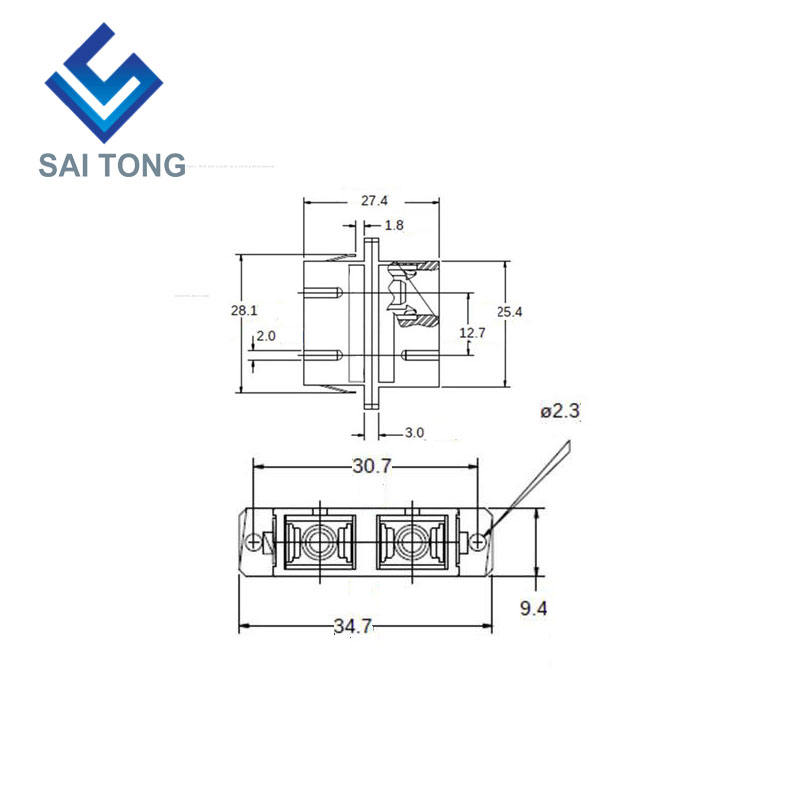 SC-SC APC MM Duplex glasvezelconnector Goedkope prijs SC / UPC-glasvezeladapter voor glasvezeltesten