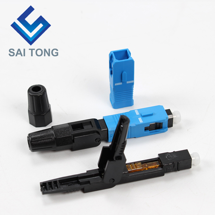 Saitong Supply Communicatieapparatuur snelkoppeling sc/upc ftth Fiber Optic Fast Connector Fiber Connector