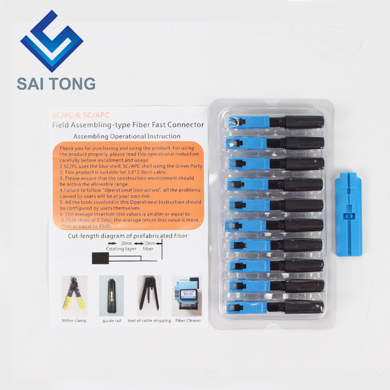 Saitong Supply Snelkoppeling voor communicatieapparatuur sc/upc ftth Snelle glasvezelconnector