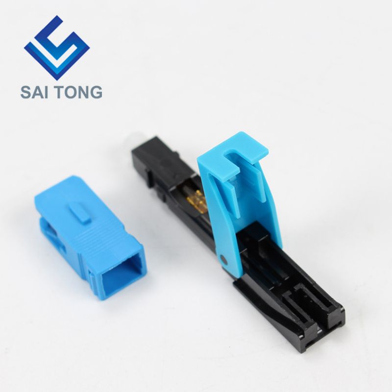 SC UPC Glasvezel Snelle Connector blauw voor Veld Monteren FTTH Quick Connector 0.3dB glasvezelkabel snelle connector Singlemode