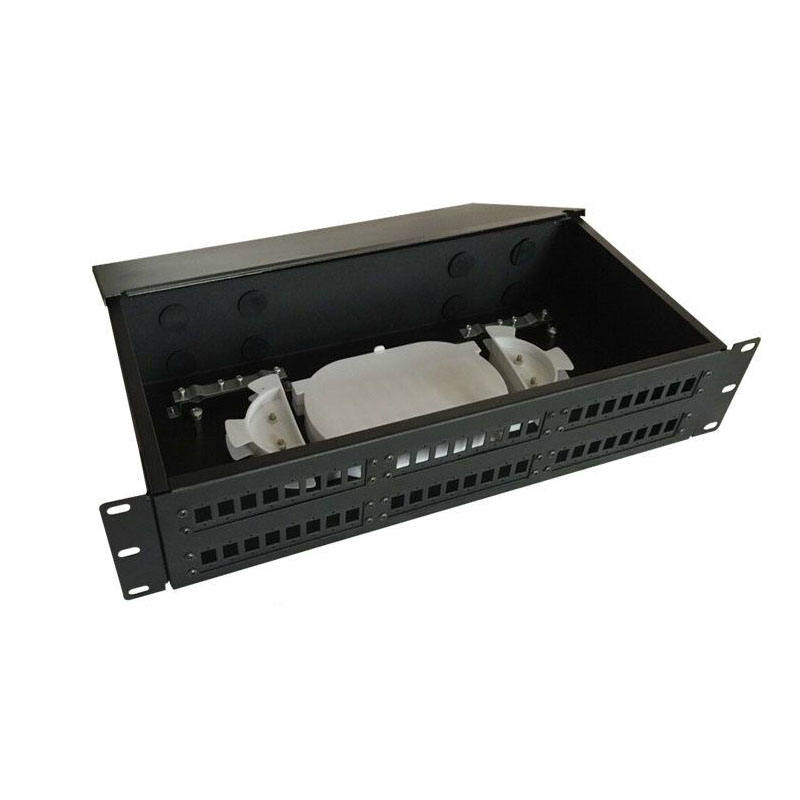 Professionele 19 inch ftth 48 poorten sc lc rack mount glasvezel distributie frame glasvezel patchpaneel rack mount ODF