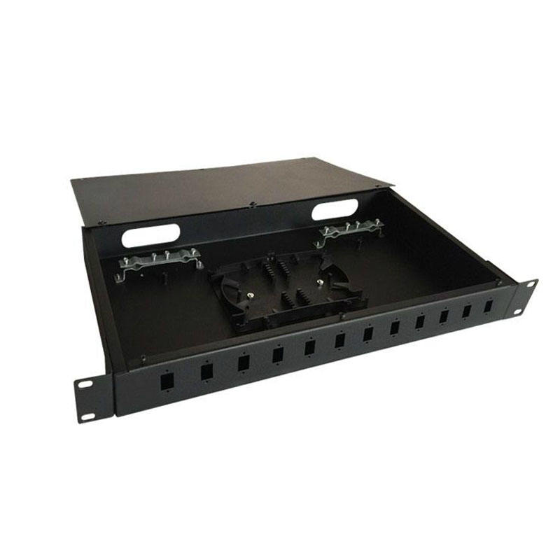 19 Inch ftth 12 poorten sc lc rack mount glasvezel distributieframe Glasvezel patchpaneel/rack mount ODF