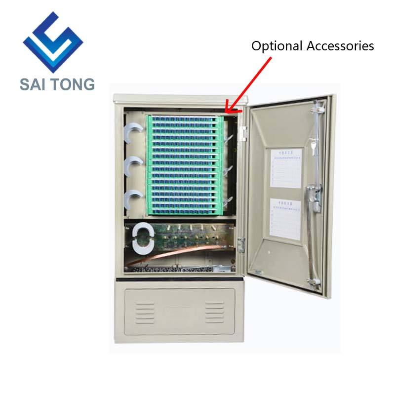 SaiTong FTTH 144 Core cross connect kast van telecomapparatuur SMC outdoor waterdichte IP55 144 core glasvezel kasten ODF