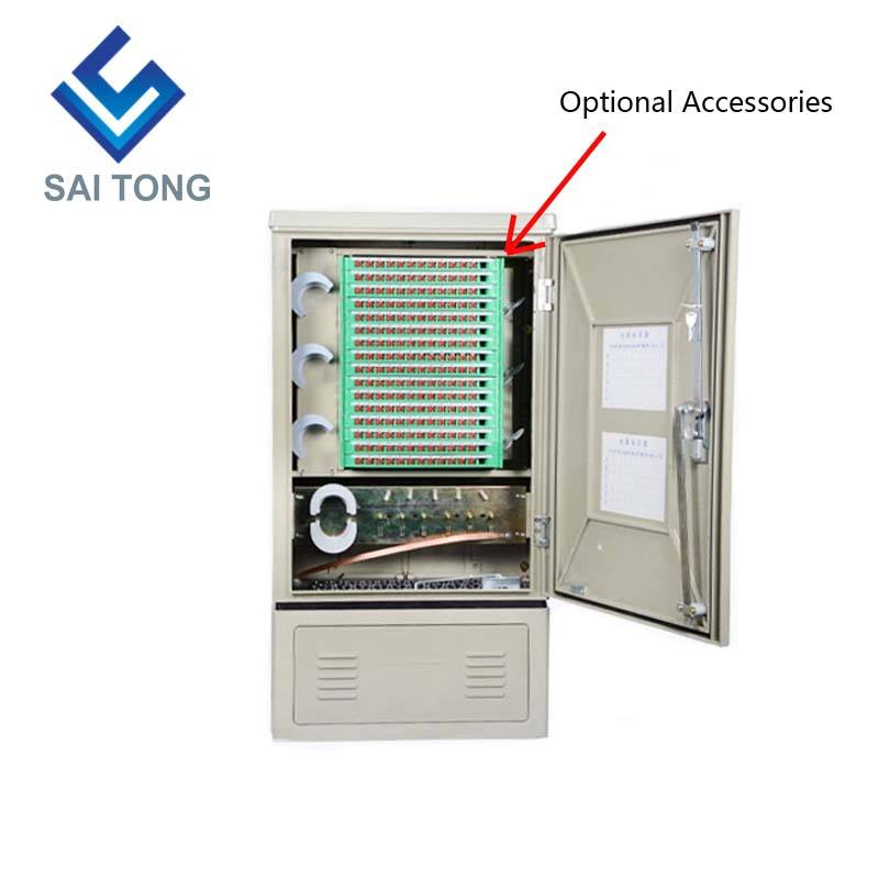 SaiTong FTTH 144 Core cross connect kast van telecomapparatuur SMC outdoor waterdichte IP55 144 core glasvezel kasten ODF