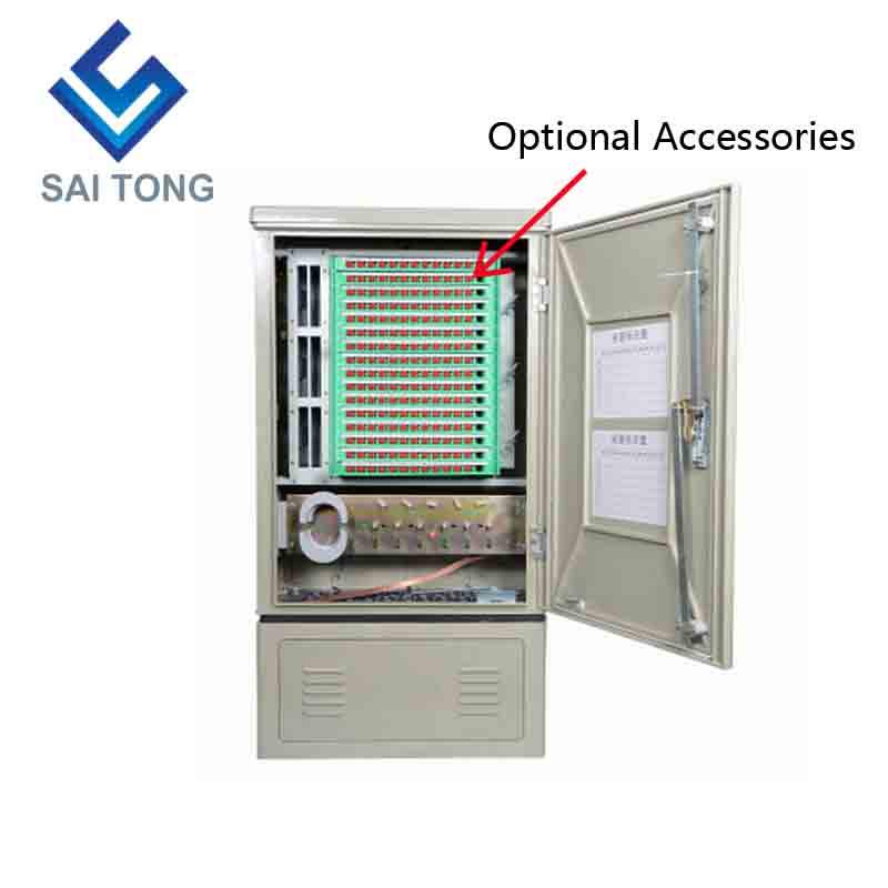 SaiTong FTTH 144 Core glasvezel distributie hub kast SMC Materiaal waterdicht outdoor toegang 144 glasvezel kast