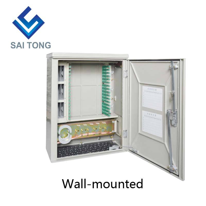 SaiTong FTTH 144 Core glasvezel distributie hub kast SMC Materiaal waterdicht outdoor toegang 144 glasvezel kast