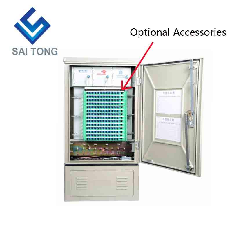 SaiTong FTTH 144 core optische verdeelkast outdoor waterdichte IP55 144 core glasvezel kast ODF ODB