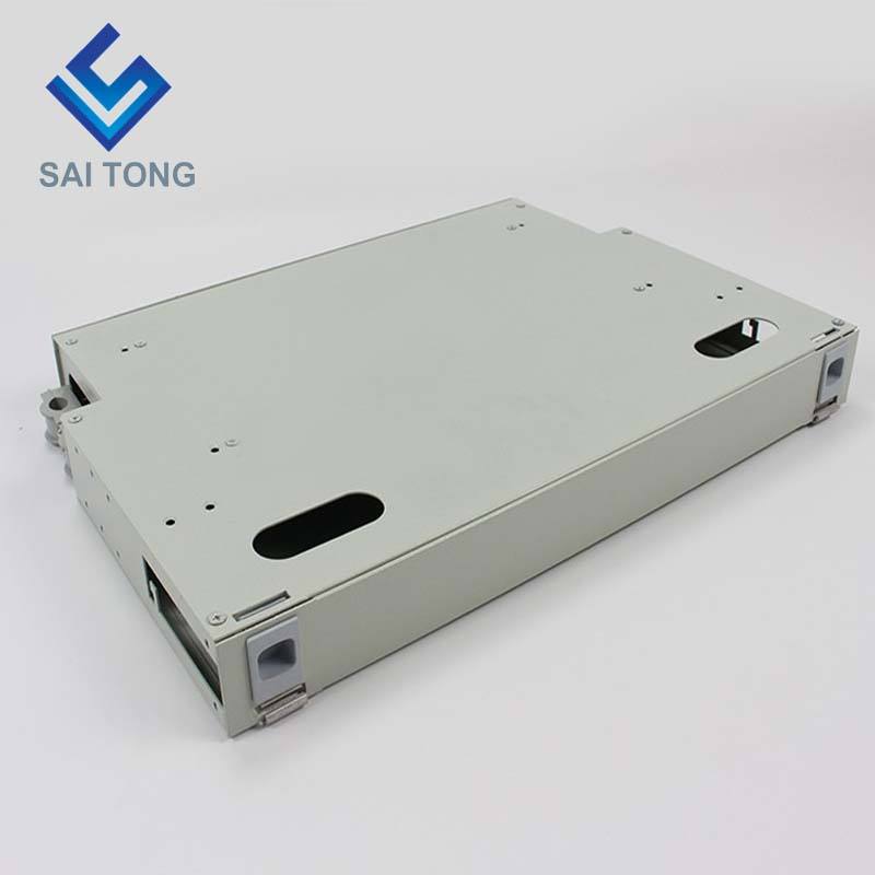 SaiTong FTTH 19 Inch Rack Mount 12 Poort Kast SC/FC ODF 1 U 12 core Glasvezel Distributie frame Optioneel Volledige Belasting