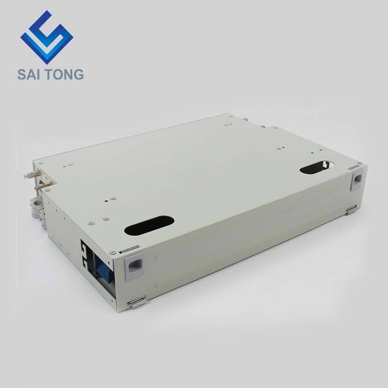 SaiTong FTTH 19 Inch Rack Montage 24 Poort Kast SC/FC ODF 2 U 24 core Glasvezel Distributie frame Optioneel Volledige Belasting