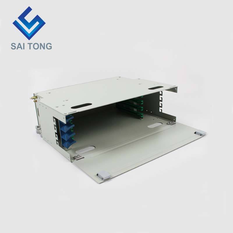 SaiTong FTTH 19 Inch Rack Mount 48 Port Kast SC/FC ODF 4 U 48 core glasvezel Distributie Frame Optioneel Volledige Belasting