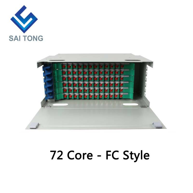 SaiTong FTTH 19 Inch Rack Mount 72 Port Kast SC/FC ODF 6 U 72 core glasvezel Distributie Frame Optioneel Volledige Belasting