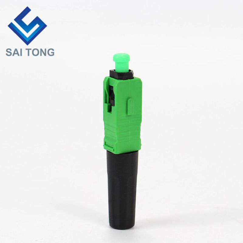 SC APC UPC single mode groen blauwe veldmontage optische snelle connector glasvezel snelconnector voor ftth drop-kabel