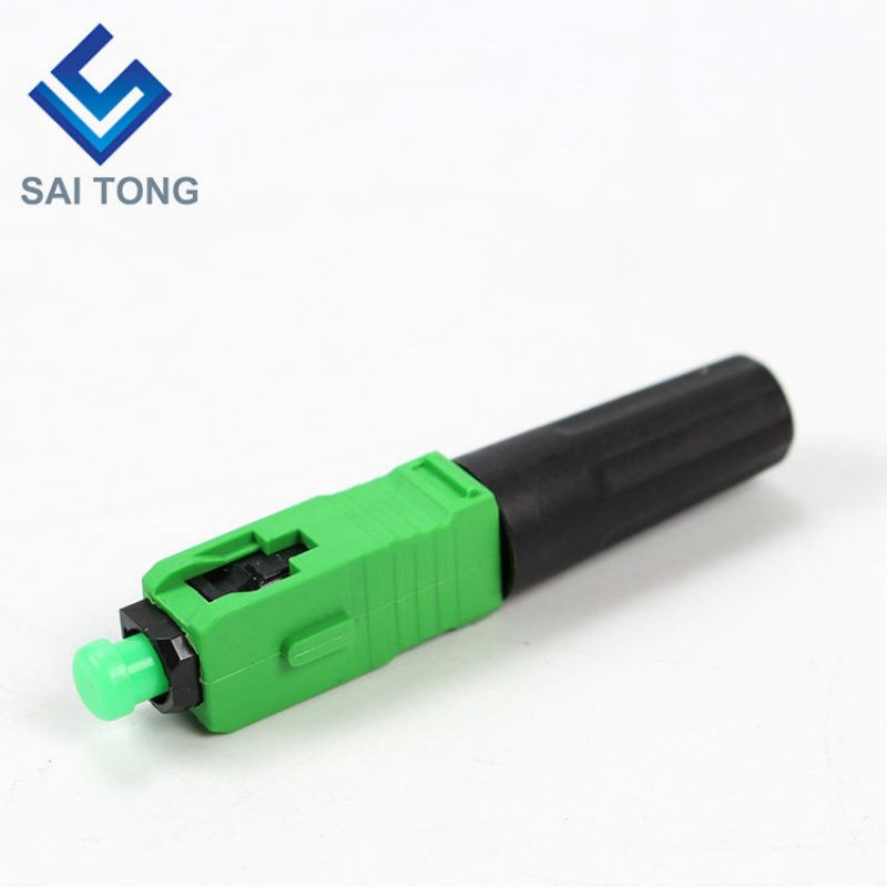 SC APC UPC single mode groen blauwe veldmontage optische snelle connector glasvezel snelconnector voor ftth drop-kabel