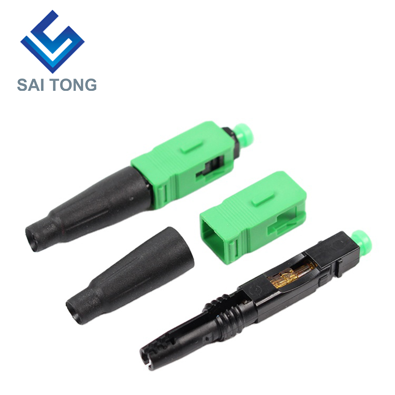 FTTH Fiber Saitong Optic Snelle connector sc apc groene kleur glasvezelkabel snelle connector Quick Connector Veldmontage Singlemode